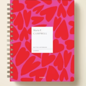 Papier Personalized Botted Notebook – Heart Design