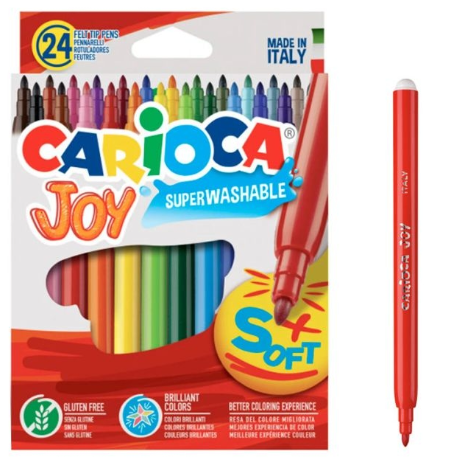 CARIOCA Joy Superwashable Felt-Tip Pens – 24 Pack