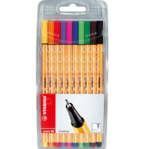 STABILO point 88 Fineliner – Case of 10 Colors