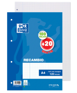 Oxford A4 Refill Pad – 120 Sheets