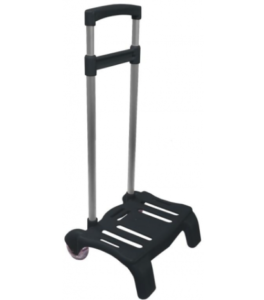 Black Universal Foldable Backpack Trolley
